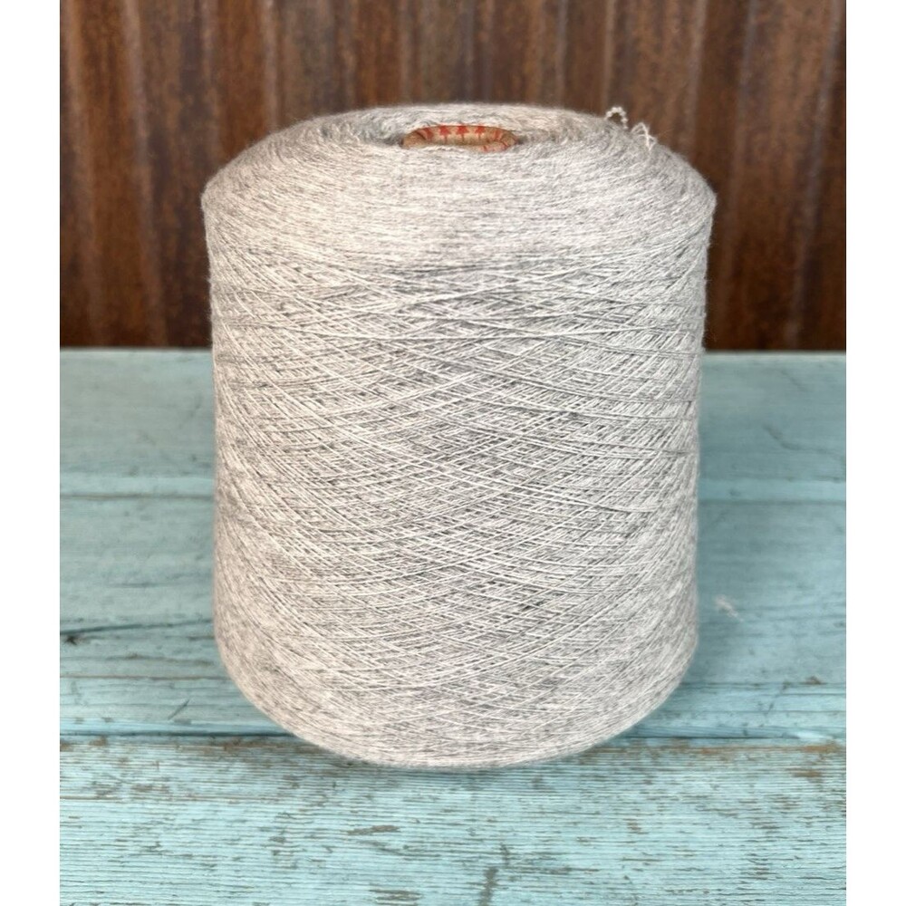 100% Merino Wool Cone Yarn 26NM/2 Gray Melange 100g 4.5oz Lace Machine Knit